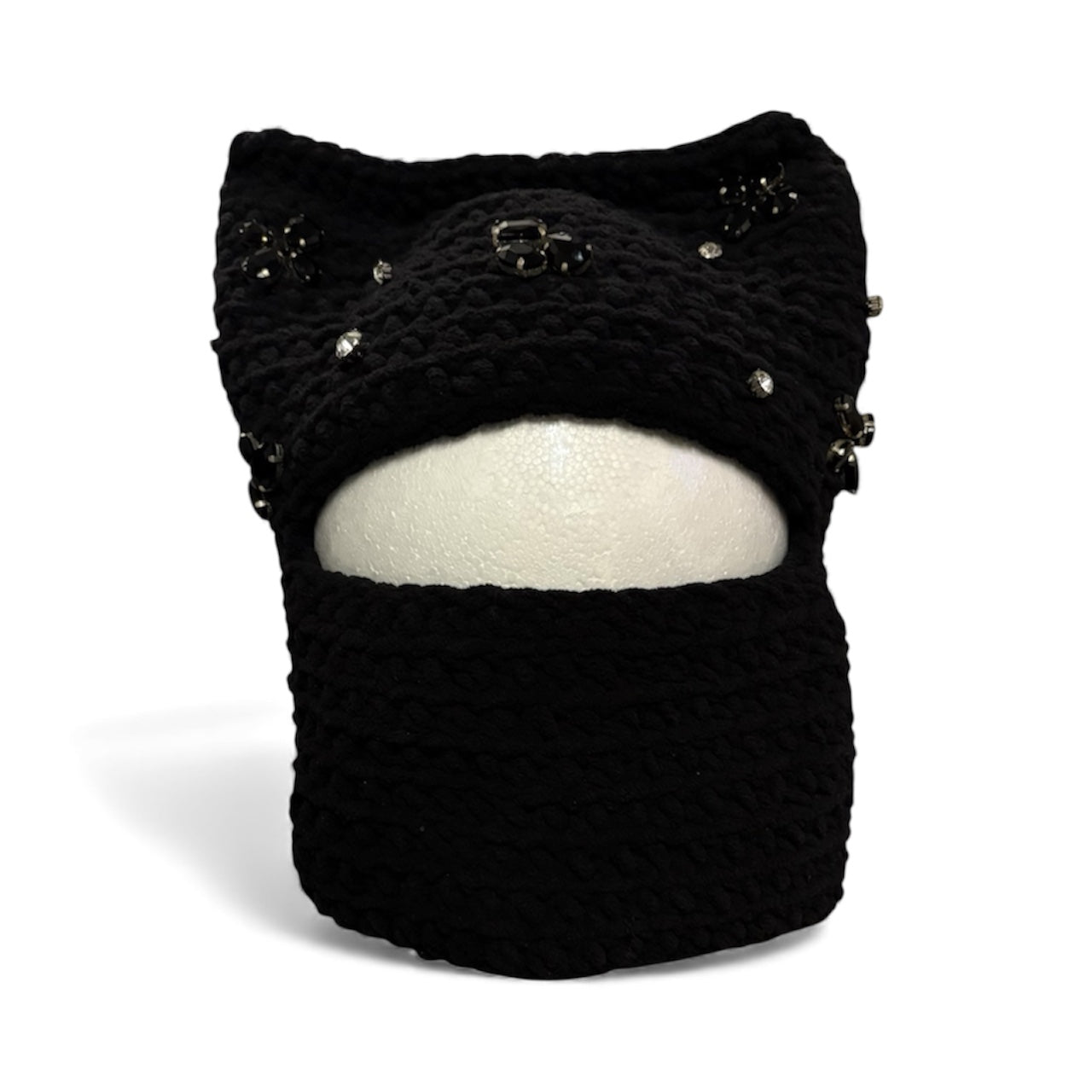 1 of 1 black/silver stoned Balaclava
